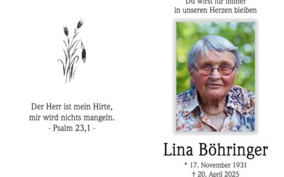 Lina Böhringer